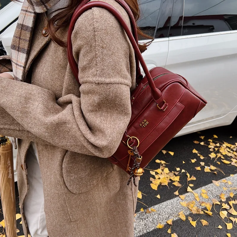 Iman's House PU Shoulder Bag Regular Women's Brown/Coffee/Burgundy/Black-10