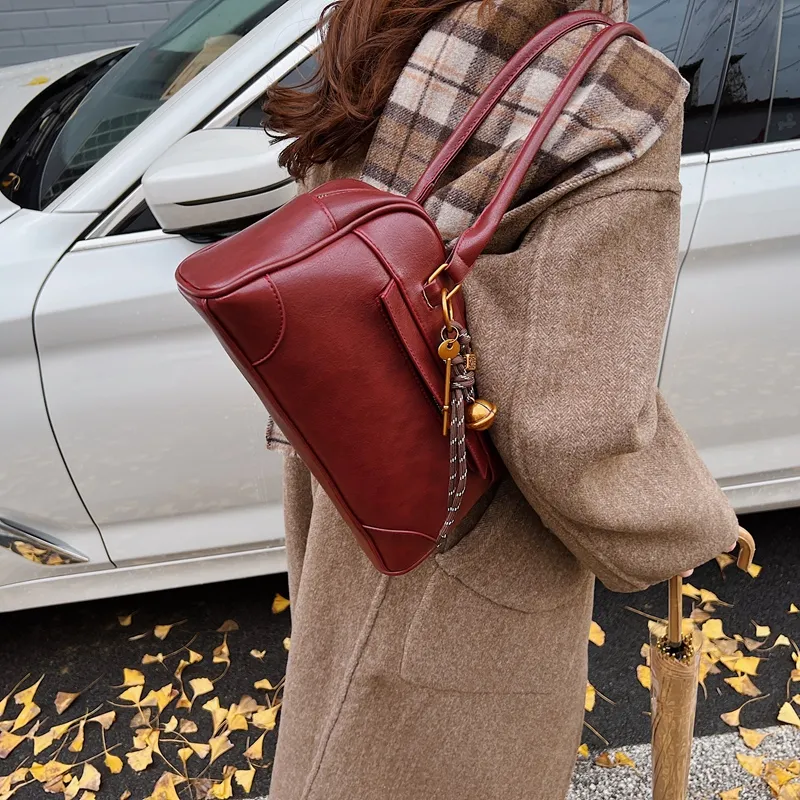Iman's House PU Shoulder Bag Regular Women's Brown/Coffee/Burgundy/Black-12