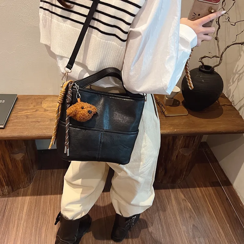 Iman's House PU Handbag Shoulder Bag Crossbody Bag Women's Brown/Coffee/Black-11