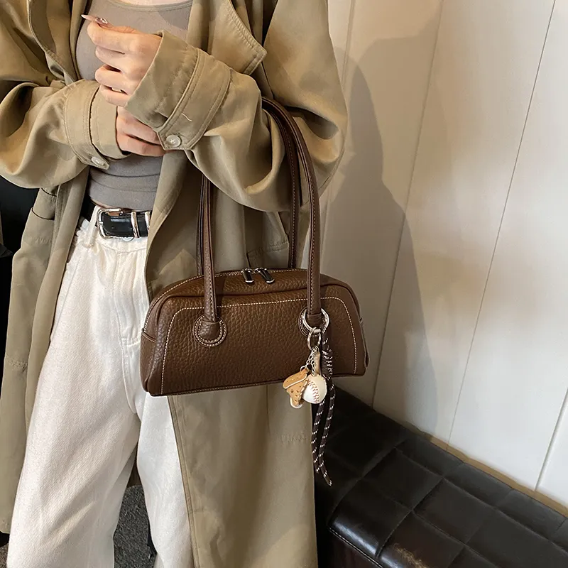 Iman's House PU Shoulder Bag Women's Brown/Coffee/Red/Black-2