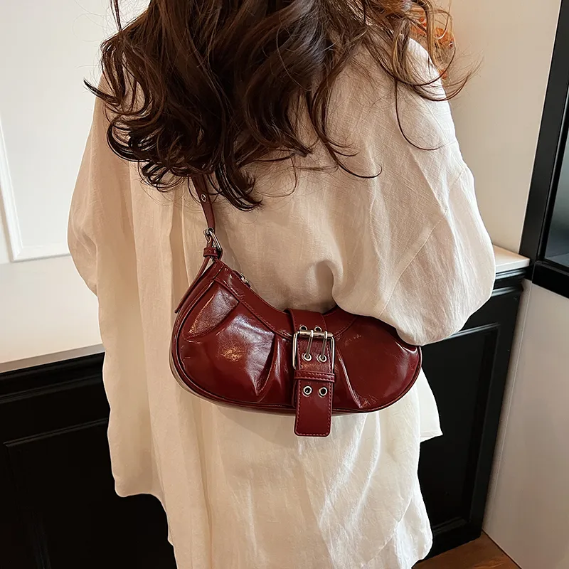 Iman's House PU Portable Crossbody Bag, Shoulder Bag Women's Silver/Red/Ecru/Black-9