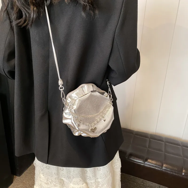 Iman's House PU Shoulder Bag Women's Silver/Gold/Black-4