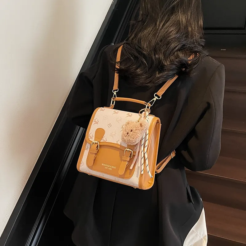 Iman's House PU Backpack Women's Multicolor-1
