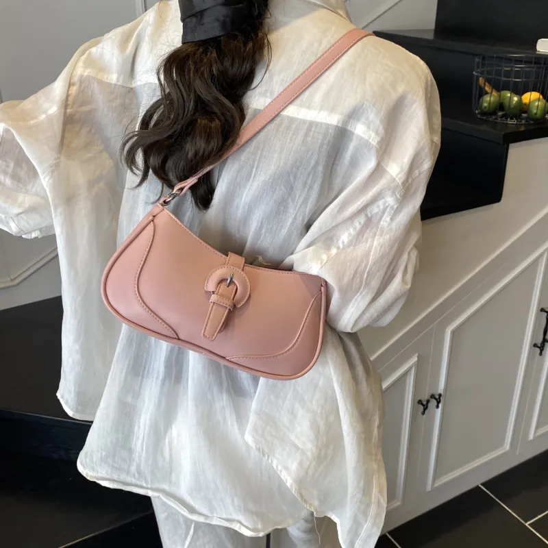 Iman's House PU Shoulder Bag Women's White/Blue/Pink/Black-12