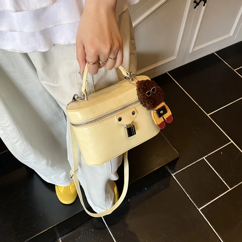 Iman's House PU Handbag Women's Ecru/Yellow/Red/Black-5