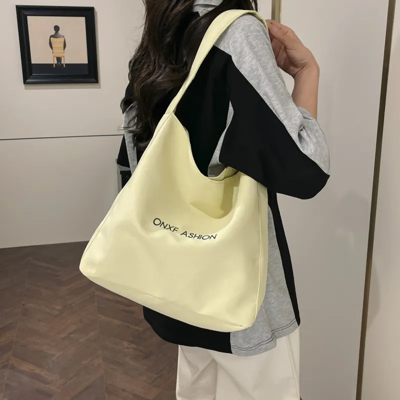 Iman's House Nylon Shoulder Bag Regular Women's Yellow/Pink/Blue-3