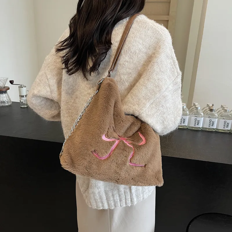 Iman's House Plush Tote Bag, Shopping Bag, Backpack, Shoulder Bag Women's Multicolor-14