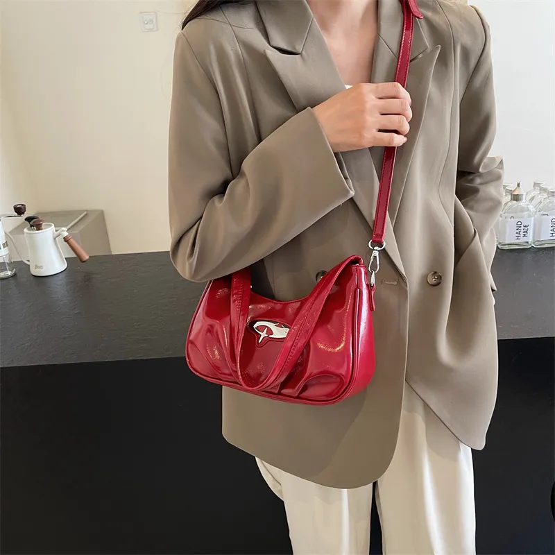 Iman's House PU Handbag, Crossbody Bag, Shoulder Bag Regular Women's Silver/Ecru/Red/Black-14