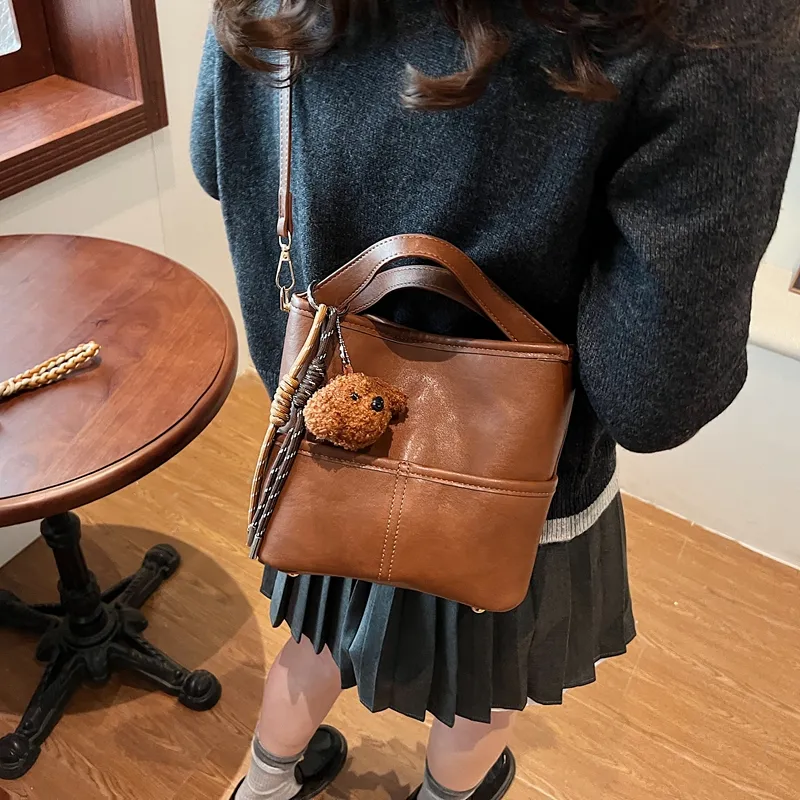 Iman's House PU Handbag Shoulder Bag Crossbody Bag Women's Brown/Coffee/Black-4