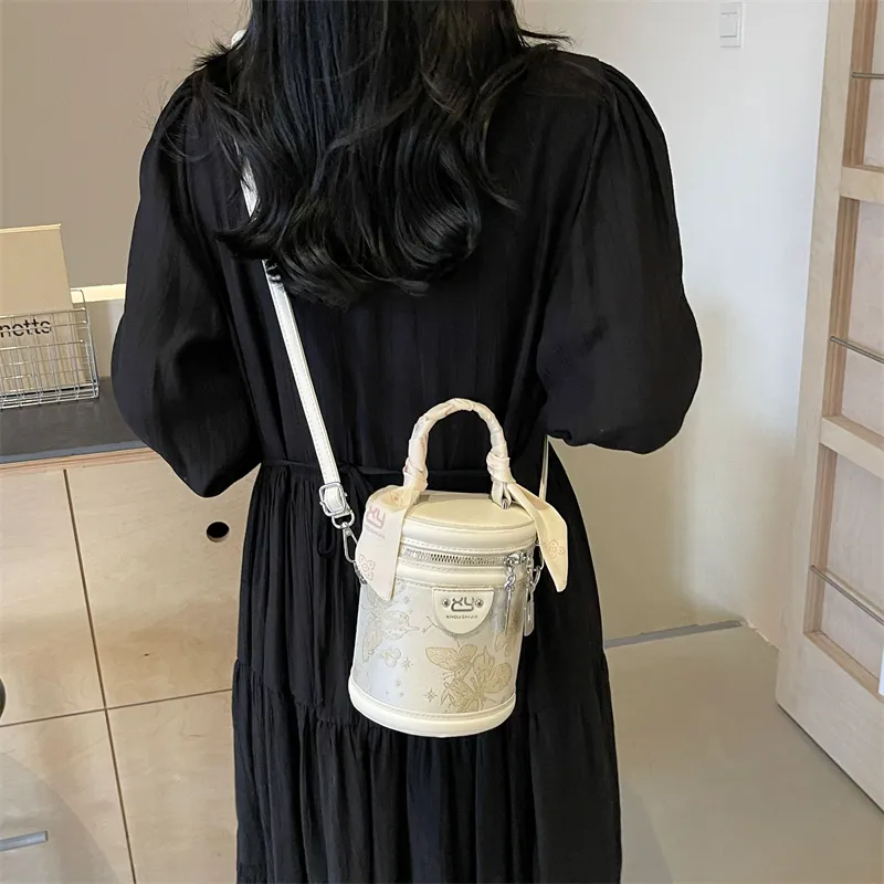 Iman's House PU Handbag Crossbody Bag Regular Women's White & Pink/Ecru/Silver/White/Pink-7