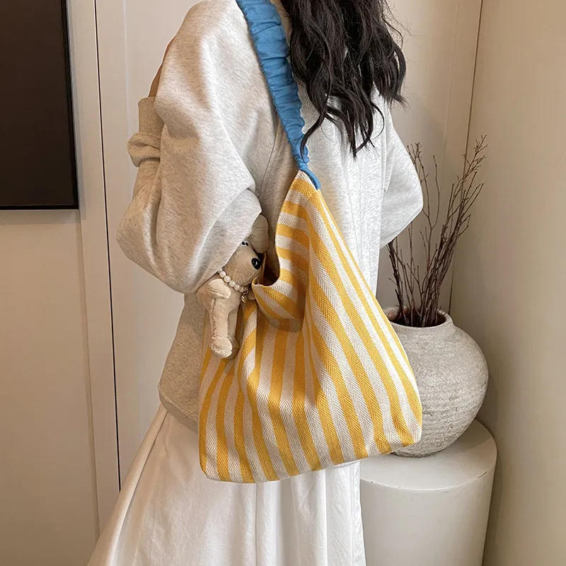 Iman's House Canvas Canvas Bag Shoulder Bags Women's Yellow+Charm/Brown+Charm/Red+Charm-3