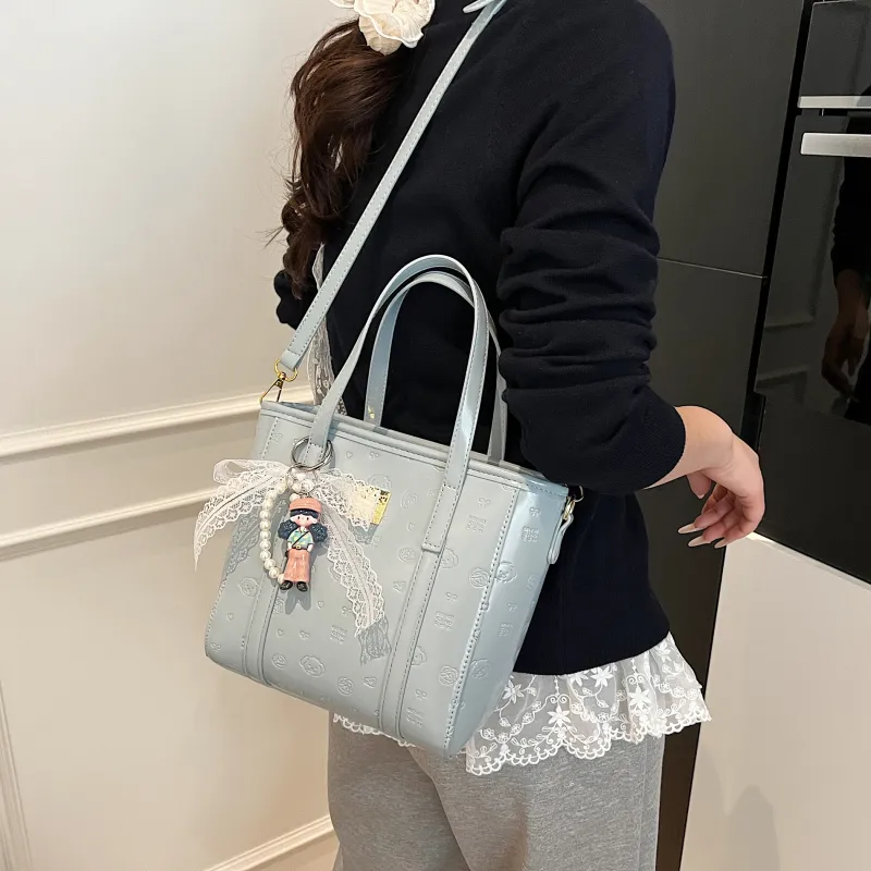 Iman's House PU Handbag Women's White/Pink/Blue/Black-11