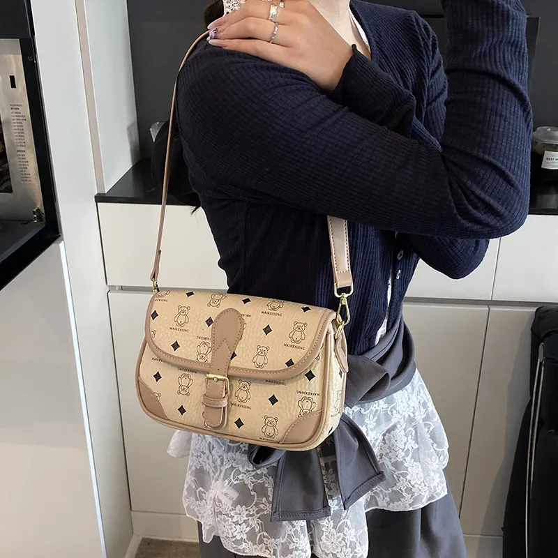 Iman's House PU Shoulder Bag Regular Women's Brown/Khaki/Pink/Black-9