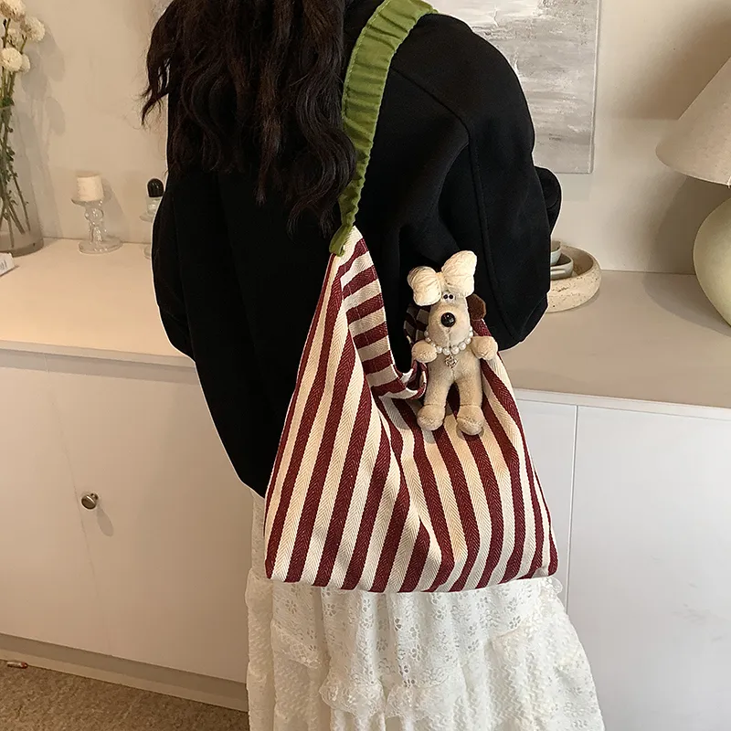 Iman's House Canvas Canvas Bag Shoulder Bags Women's Yellow+Charm/Brown+Charm/Red+Charm-11