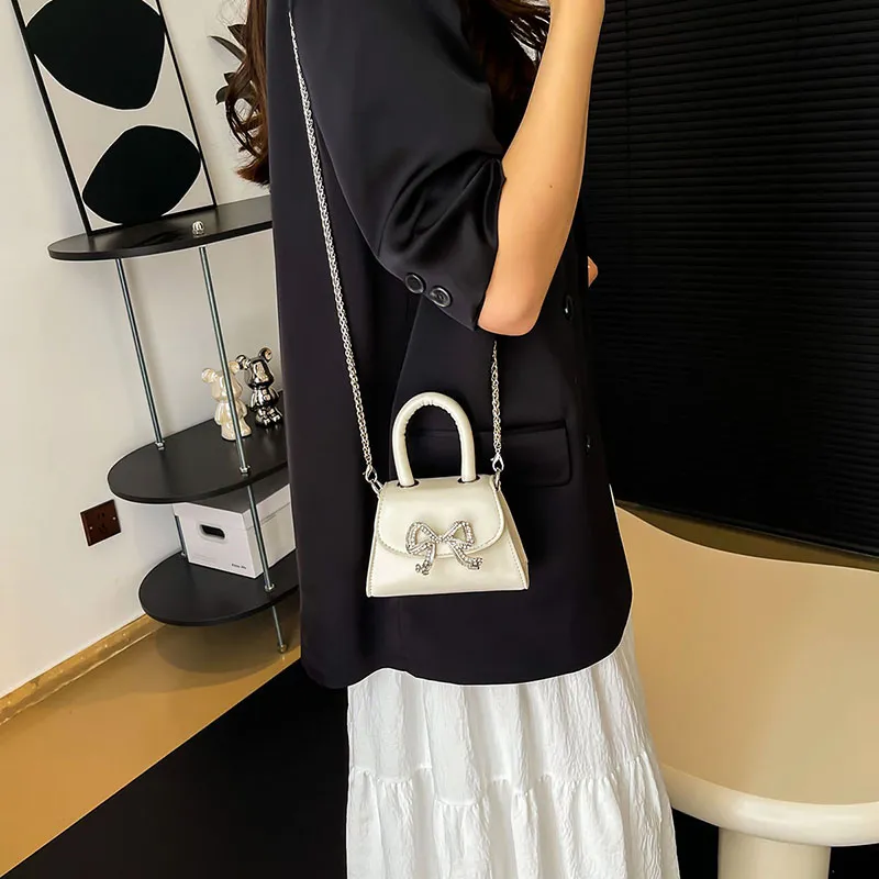 Iman's House PU Handbag, Shoulder Bag Women's Silver, Small/Pink, Small/Beige, Small/Black, Small-12