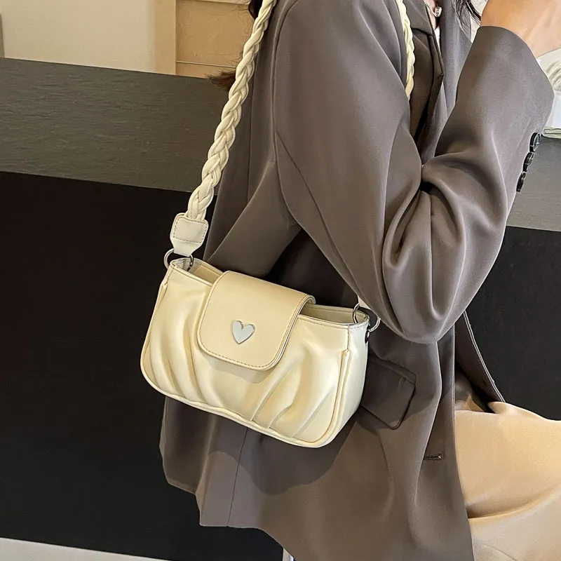 Iman's House PU Shoulder Bag Women's Silver/Ecru/Pink/Black-6