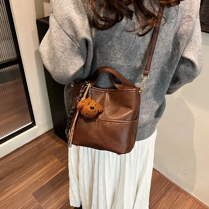 Iman's House PU Handbag Shoulder Bag Crossbody Bag Women's Brown/Coffee/Black-9