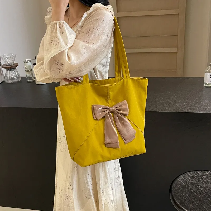 Iman's House Fabric Shoulder Bag Regular Women's Ecru/Pink/Yellow/Green/Black/Orange Red-9