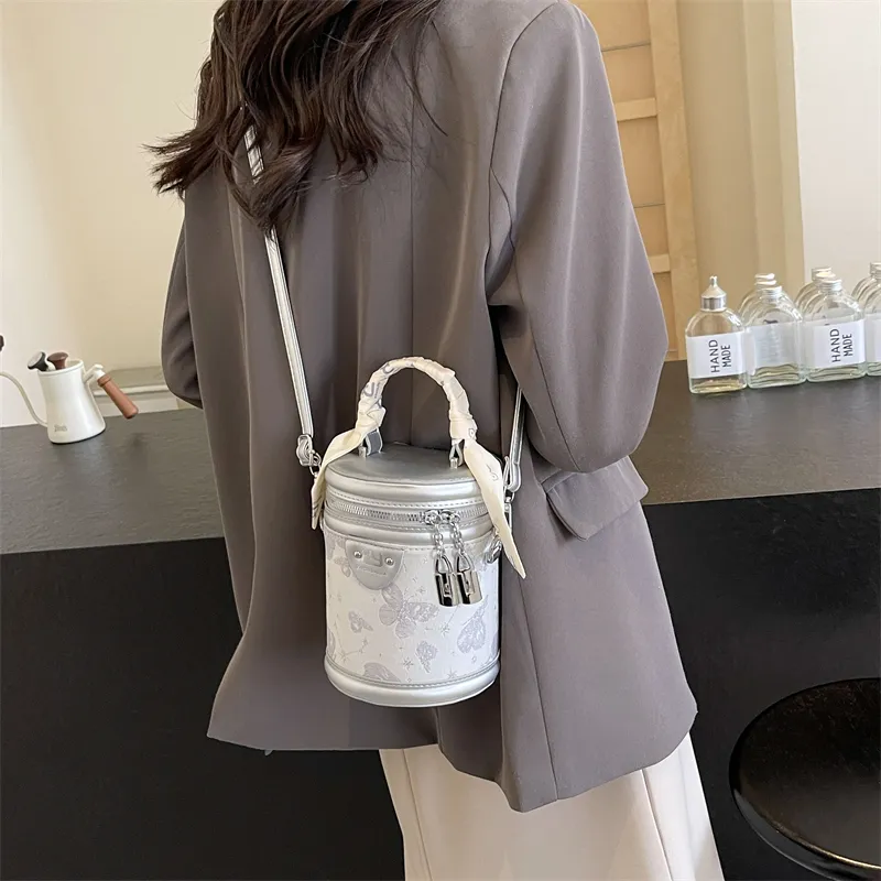 Iman's House PU Handbag Crossbody Bag Regular Women's White & Pink/Ecru/Silver/White/Pink-11