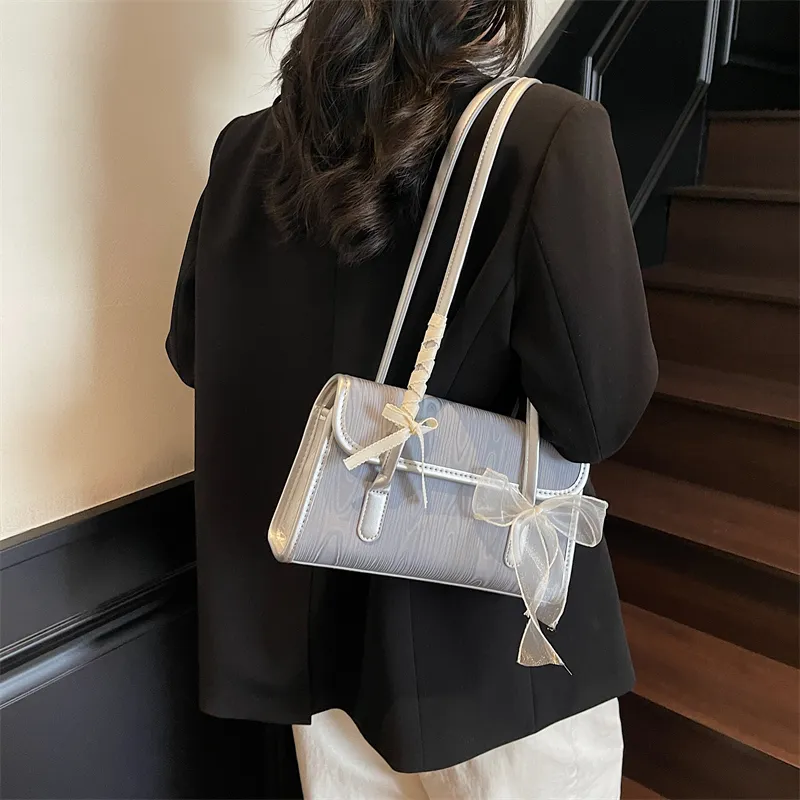 Iman's House PU Shoulder Bag Regular Women's Pink/Silver/Black-6
