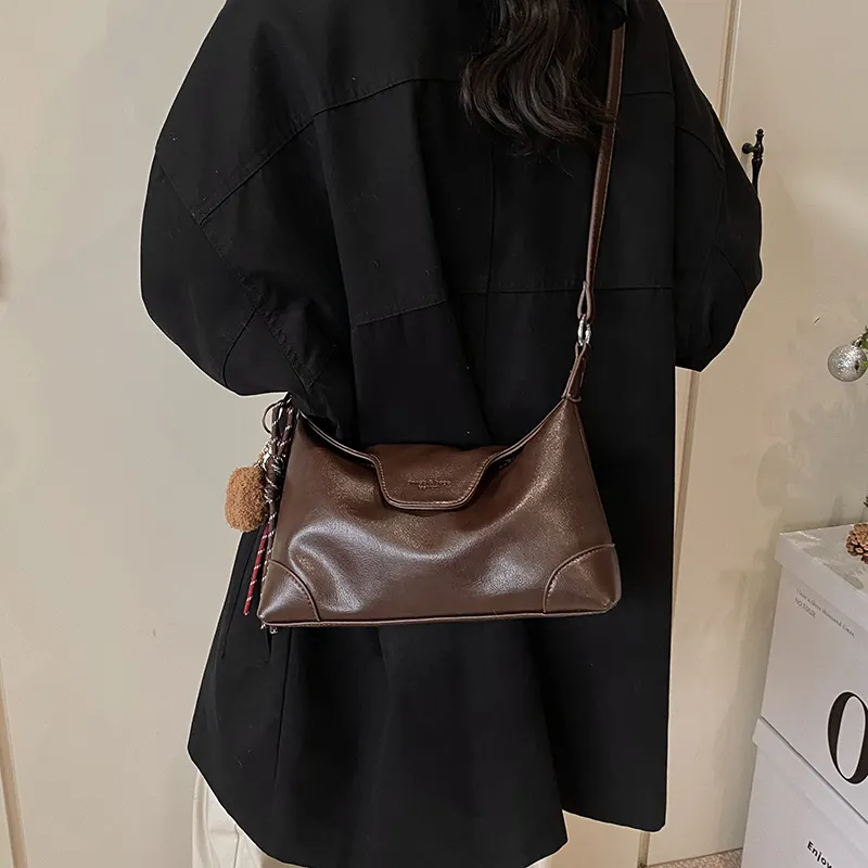Iman's House PU Shoulder Bag Regular Women's Brown/Coffee/Burgundy/Black-7