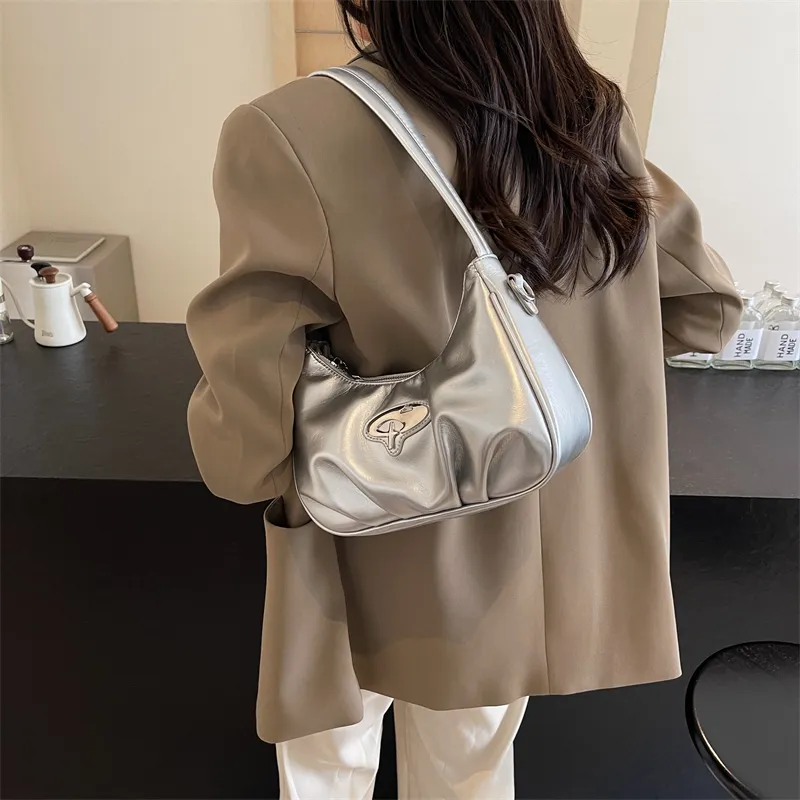 Iman's House PU Handbag, Crossbody Bag, Shoulder Bag Regular Women's Silver/Ecru/Red/Black-1