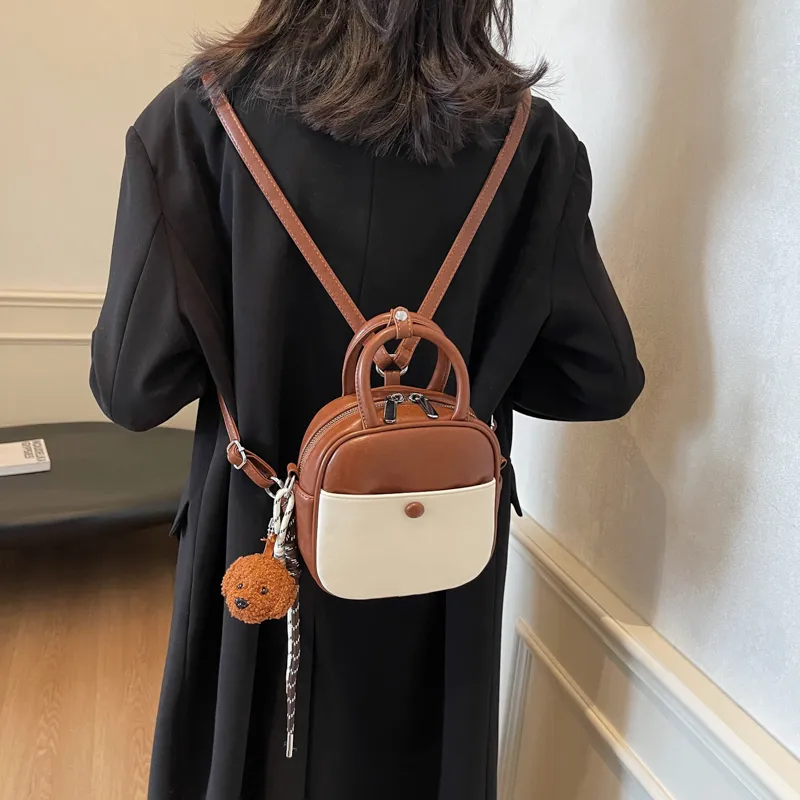 Iman's House PU Double Shoulder Crossbody Handbag Women's Multicolor-5