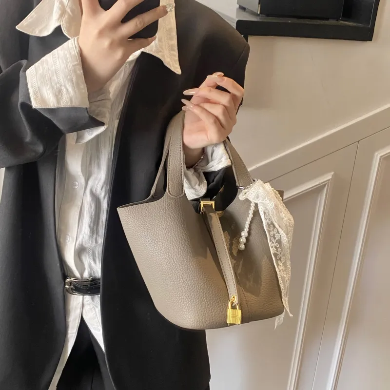 Iman's House PU Handbag Women's Ecru/Yellow/Elephant Gray-12