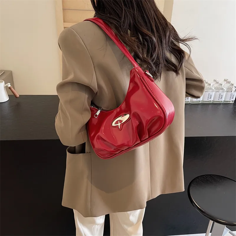 Iman's House PU Handbag, Crossbody Bag, Shoulder Bag Regular Women's Silver/Ecru/Red/Black-11