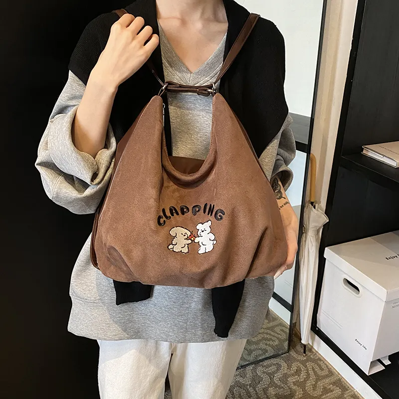 Iman's House PU & Matte Backpack Women's Brown/Coffee-9