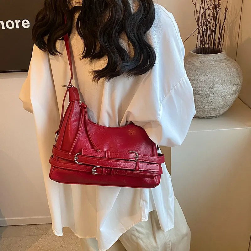 Iman's House PU Crossbody Shoulder Bag Regular Women's Silver/Black/Red/White-14