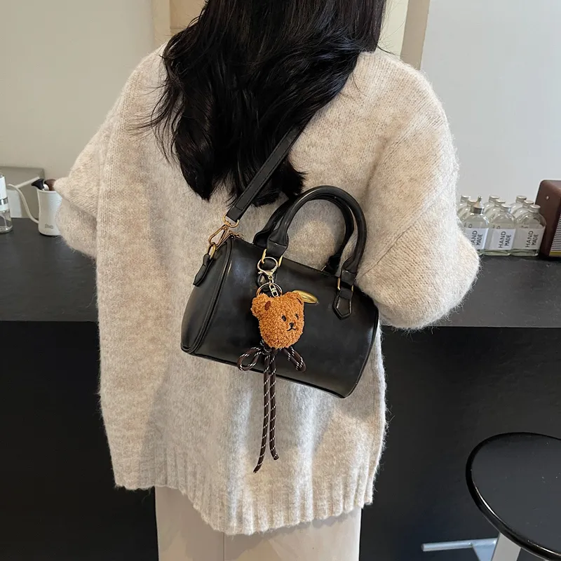 Iman's House PU One Shoulder Handbag Crossbody Bag Women's Ecru/Brown/Coffee/Black-13