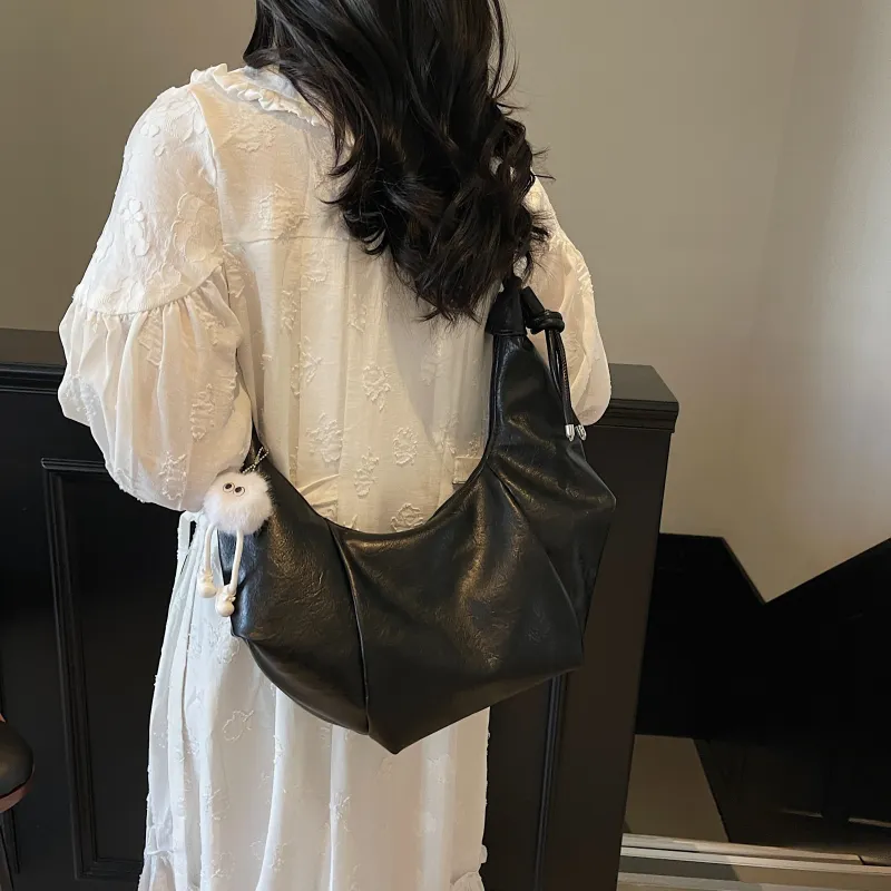 Iman's House PU Shoulder Bag Regular Women's Ecru/Brown/Coffee/Black-18