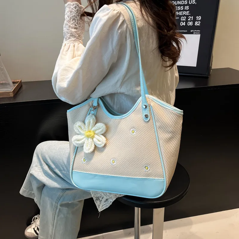 Iman's House PU Shoulder Bag Women's Pink/Blue-7