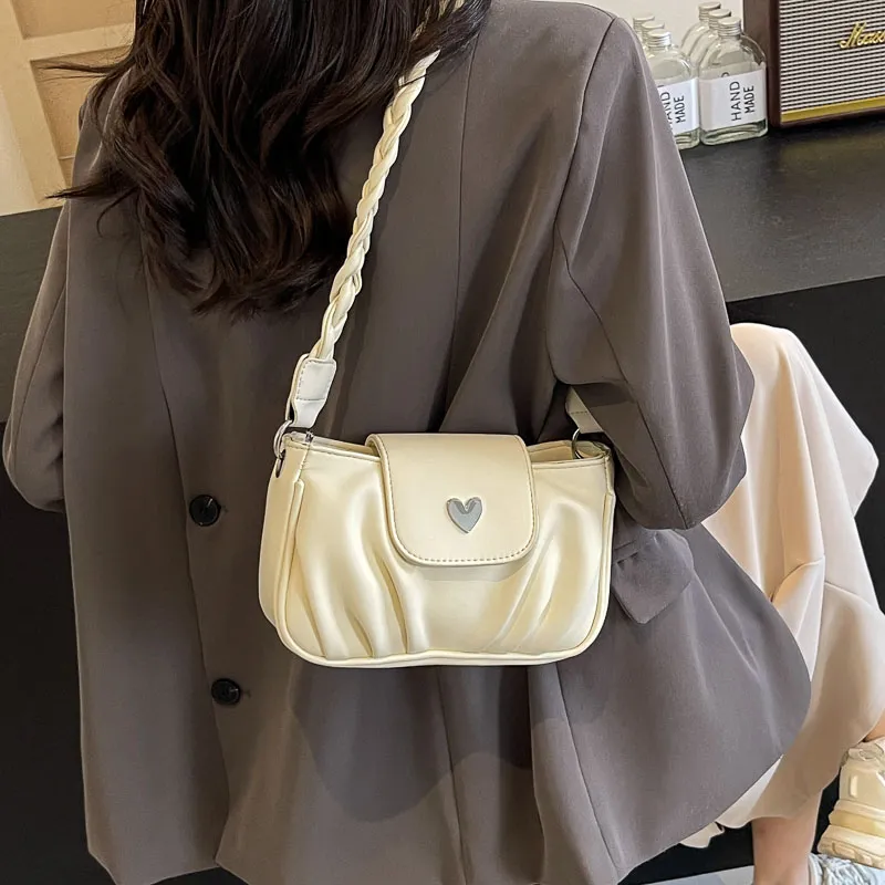 Iman's House PU Shoulder Bag Women's Silver/Ecru/Pink/Black-7