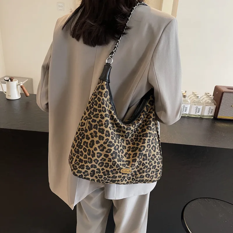 Iman's House Canvas Shoulder Bag Large Size Women's Coffee/Black-7