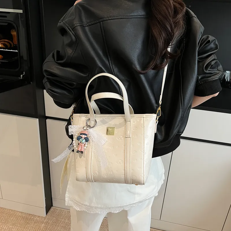 Iman's House PU Handbag Women's White/Pink/Blue/Black-4