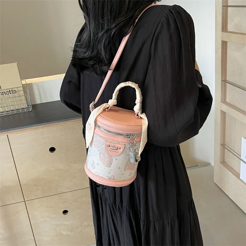 Iman's House PU Handbag Crossbody Bag Regular Women's White & Pink/Ecru/Silver/White/Pink-23