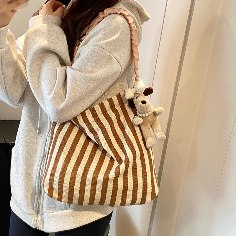 Iman's House Canvas Canvas Bag Shoulder Bags Women's Yellow+Charm/Brown+Charm/Red+Charm-7