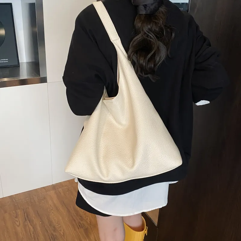 Iman's House PU Handheld Underarm Shoulder Bag Women's Black/Blue/Yellow/White-11