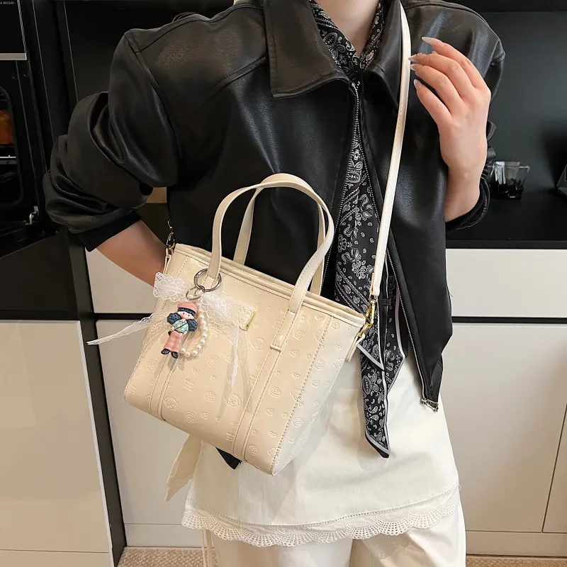 Iman's House PU Handbag Women's White/Pink/Blue/Black-3