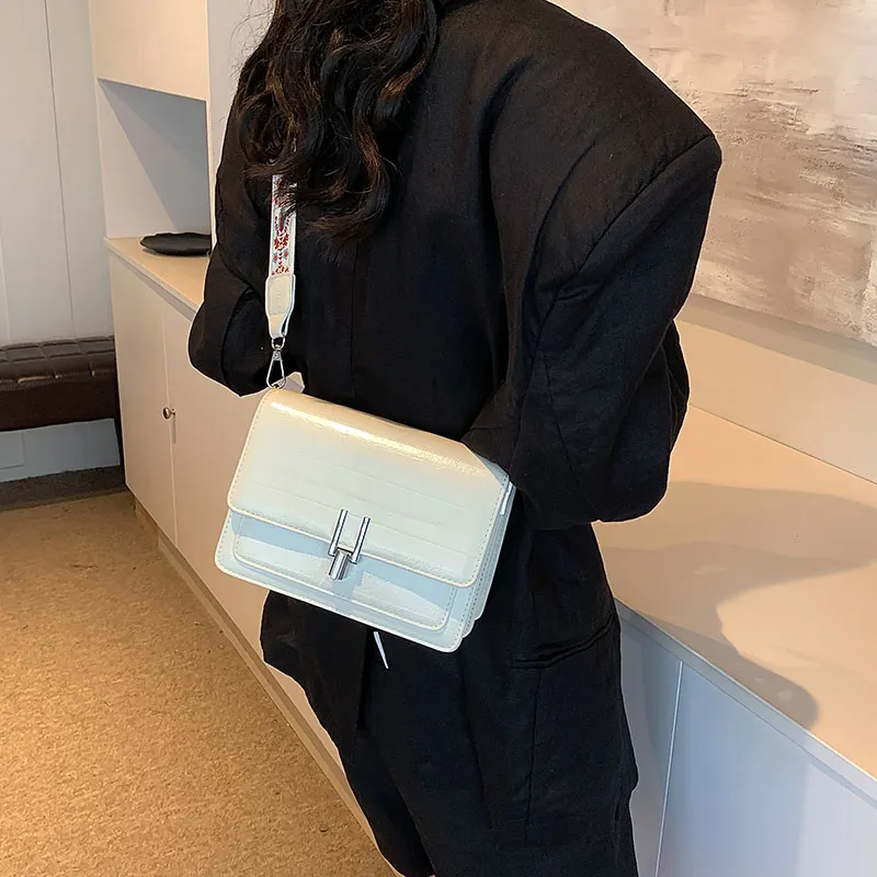 Iman's House PU Shoulder Bag Women's Silver/White/Black-5