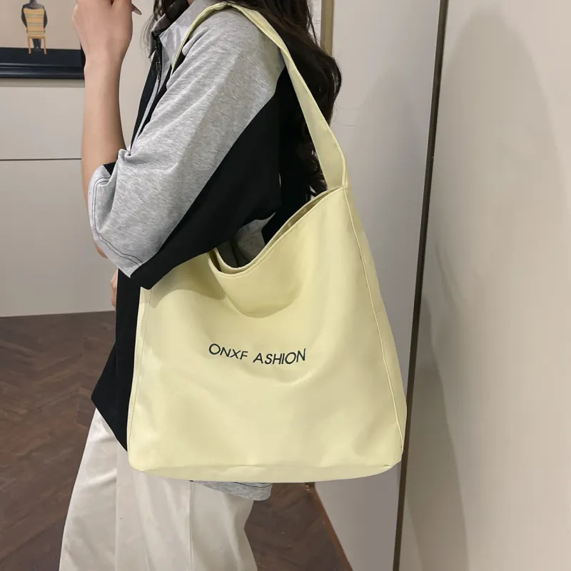 Iman's House Nylon Shoulder Bag Regular Women's Yellow/Pink/Blue-4