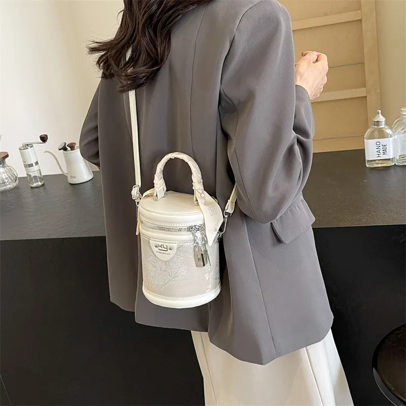 Iman's House PU Handbag Crossbody Bag Regular Women's White & Pink/Ecru/Silver/White/Pink-17