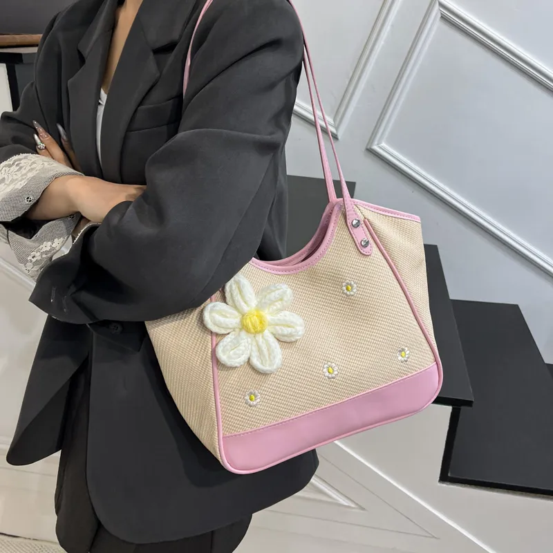 Iman's House PU Shoulder Bag Women's Pink/Blue-2