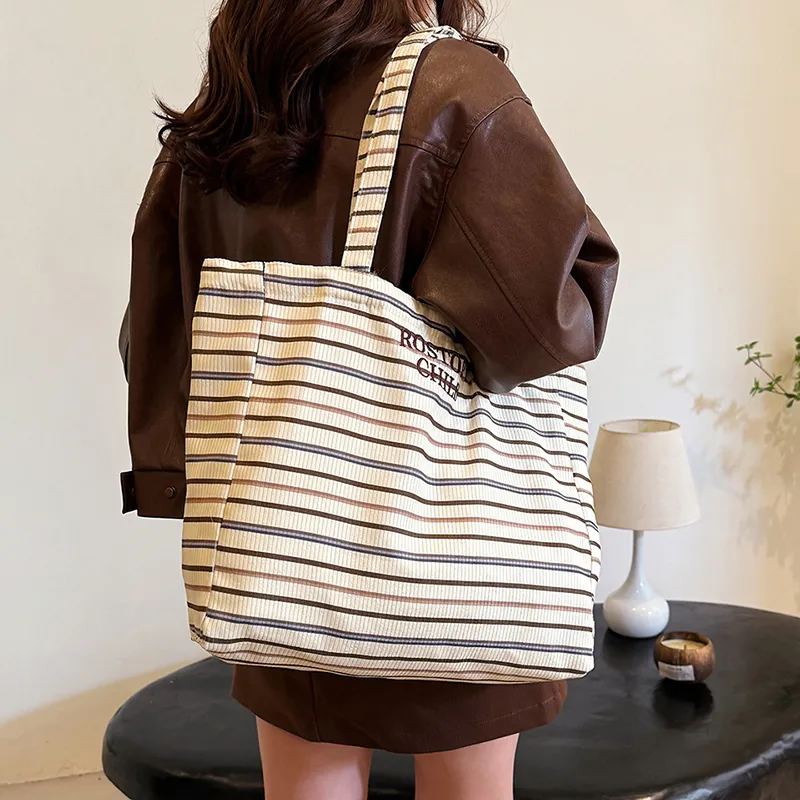 Iman's House Strips Totes Handbag Shoulder Bag Regular Women's Multicolor-8