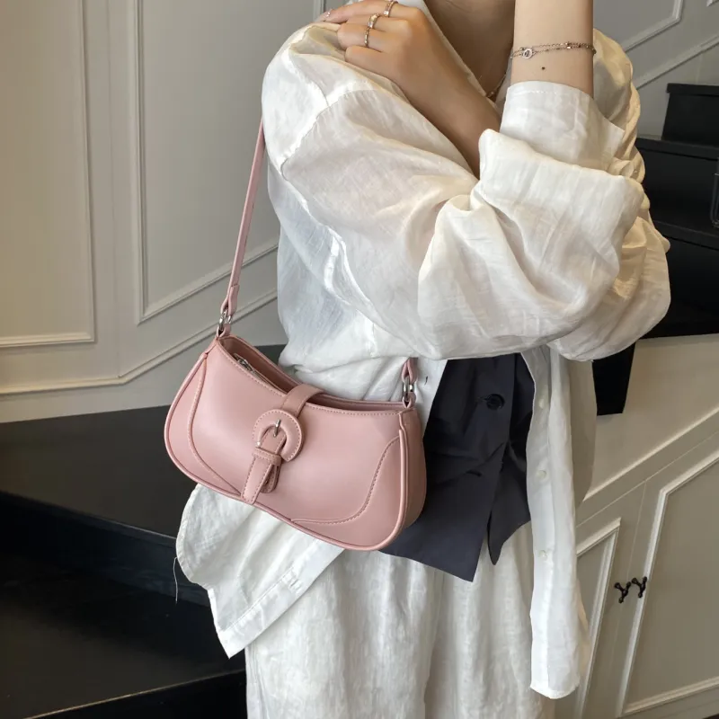 Iman's House PU Shoulder Bag Women's White/Blue/Pink/Black-13