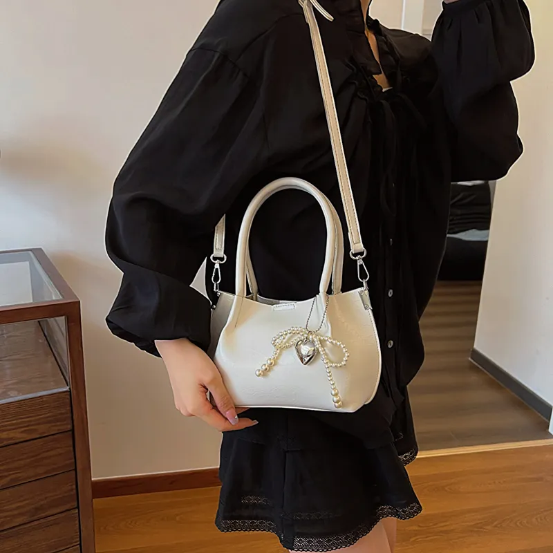 Iman's House PU Shoulder Bag Women's Silver/Ecru/Coffee/Black-6