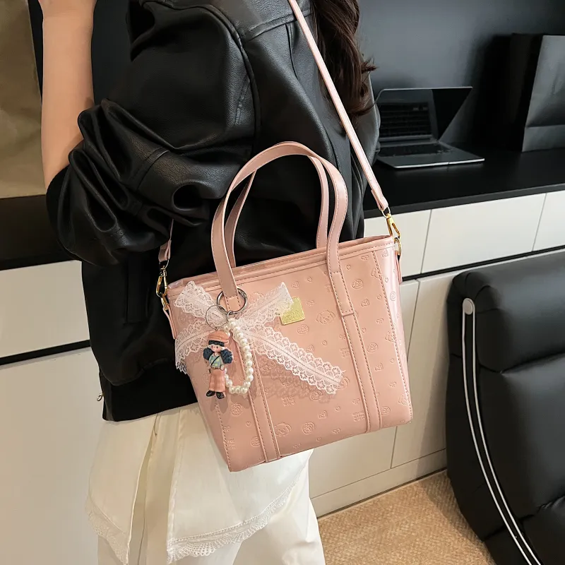 Iman's House PU Handbag Women's White/Pink/Blue/Black-6