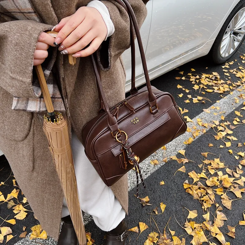Iman's House PU Shoulder Bag Regular Women's Brown/Coffee/Burgundy/Black-8